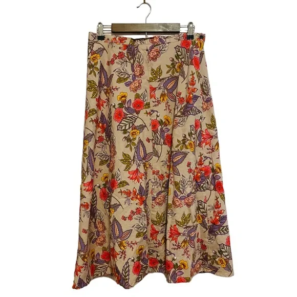 Vibrant Floral Vintage Midi Skirt - Picture 3 of 4